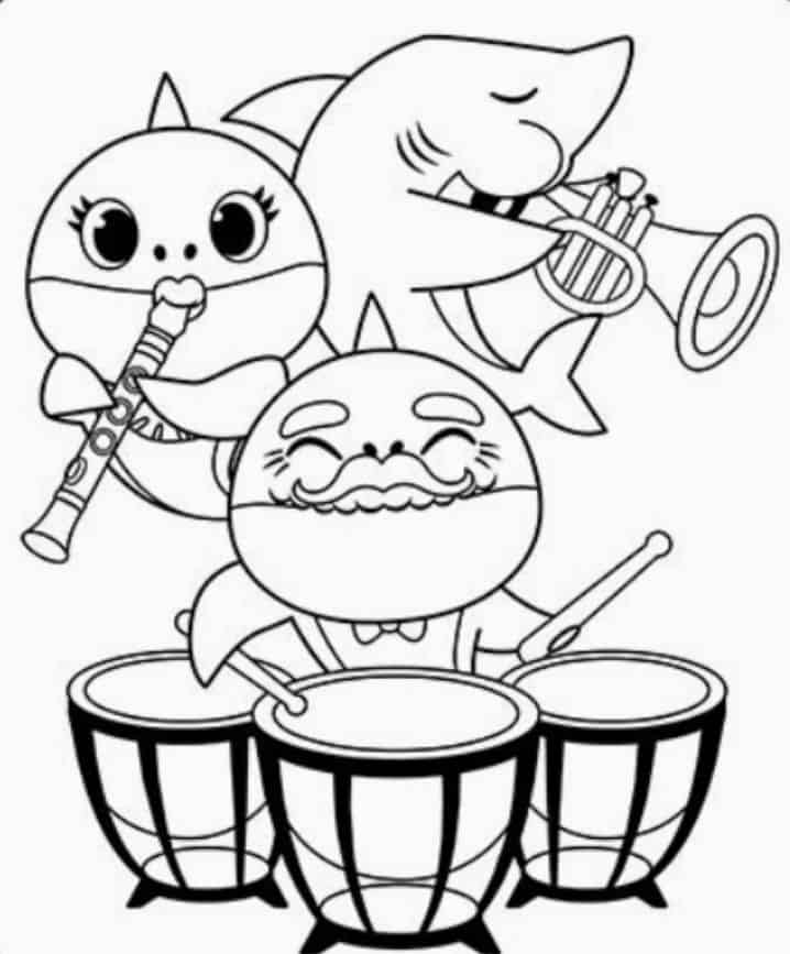 desenho de tubarão vs desenho de baleia para colorir