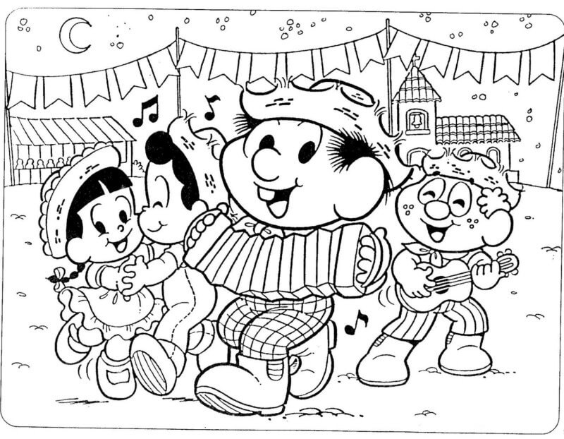 erros comuns ao colorir turma da mônica