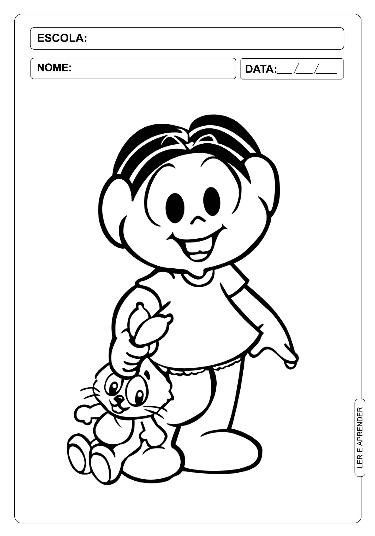 desenhos do Chico Bento para colorir