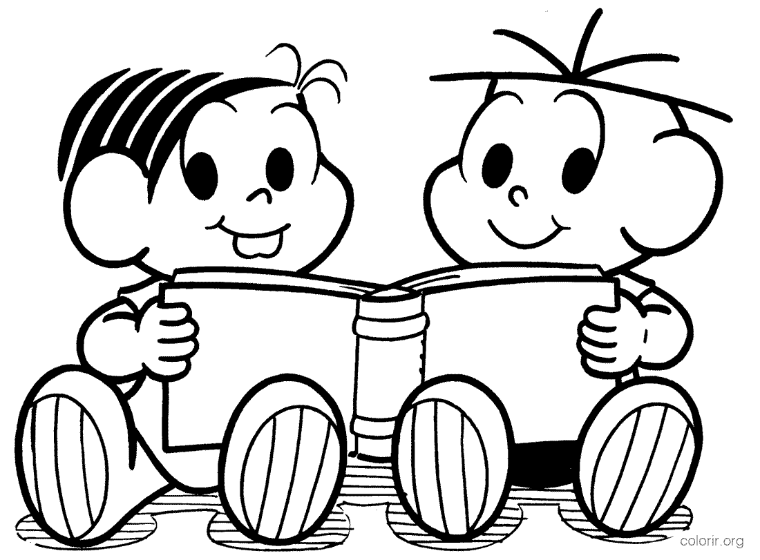 turma da mônica jovem para colorir