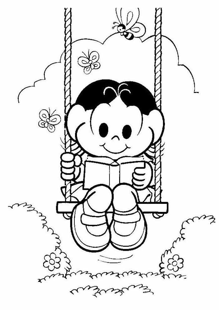 almanaque de colorir Turma da Mônica