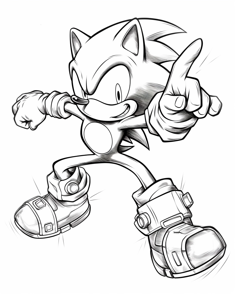 sonic e amigos para colorir