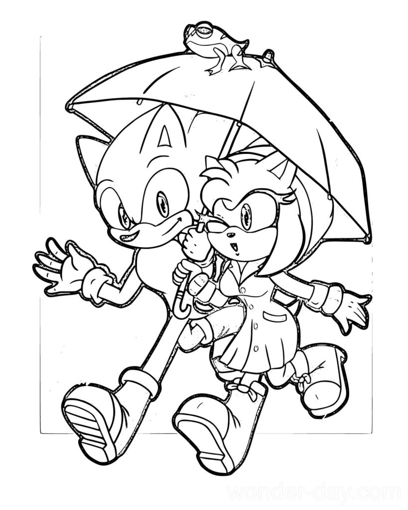 sonic para colorir pdf grátis