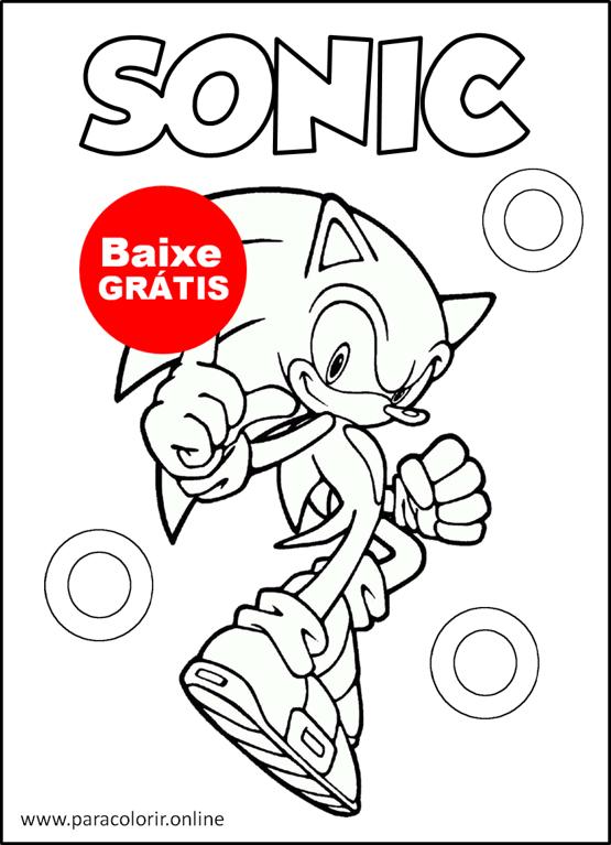 sonic e amigos para colorir