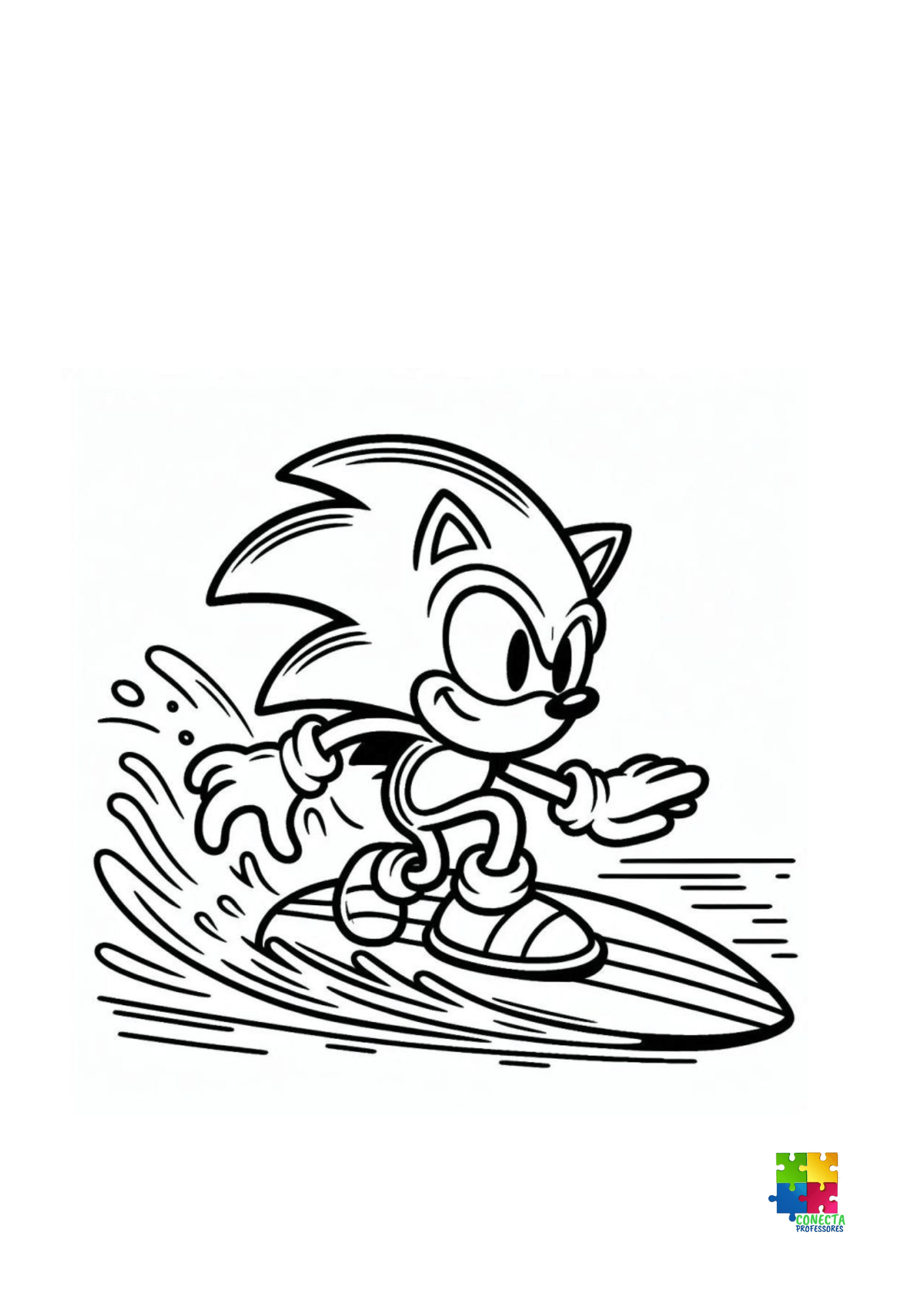 sonic para colorir pdf grátis