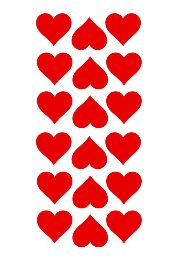 coração para imprimir em papel