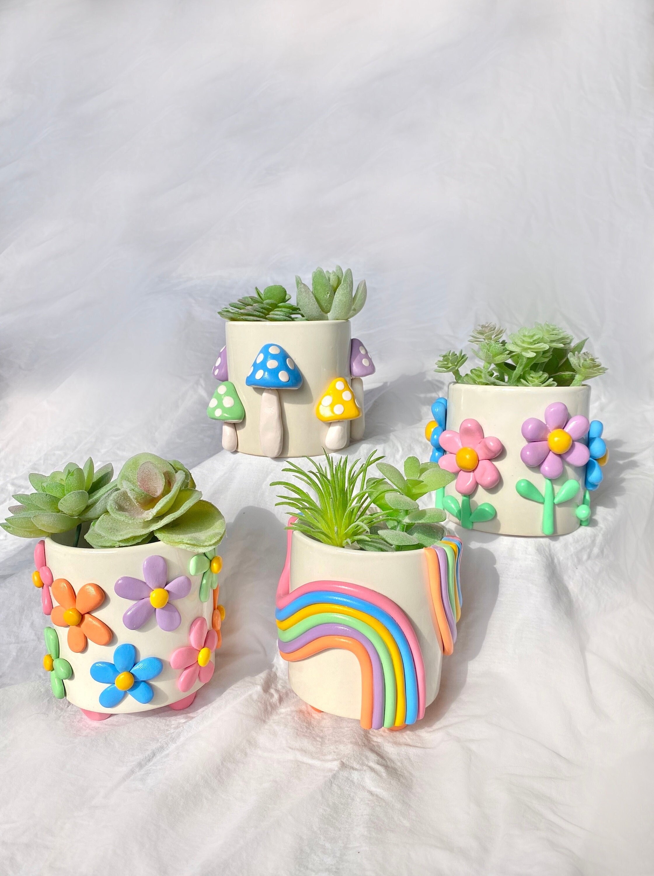 vasos de ceramica decorados