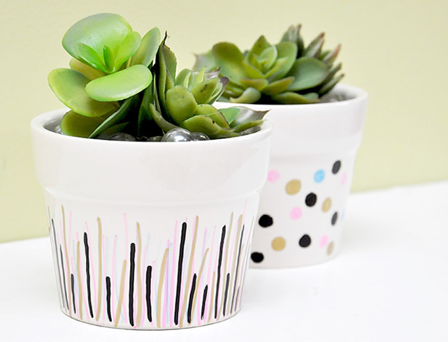 vasos de ceramica decorados