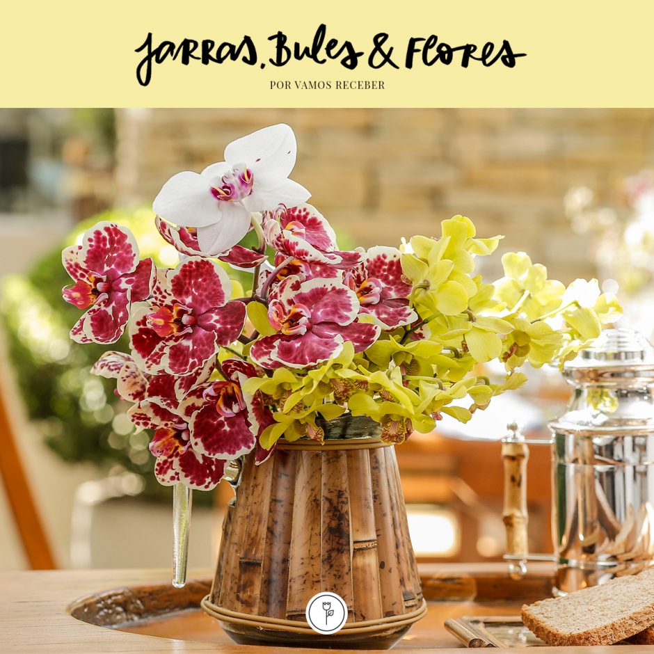 vasos de flores para mesa de jantar