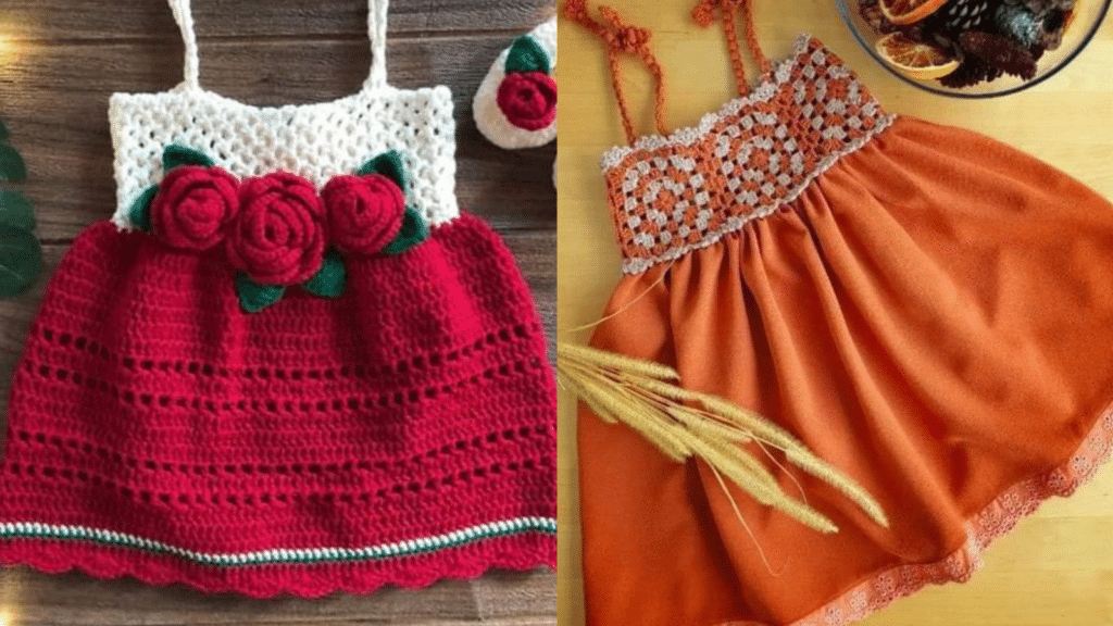 erros comuns ao fazer vestido de crochê para bebê