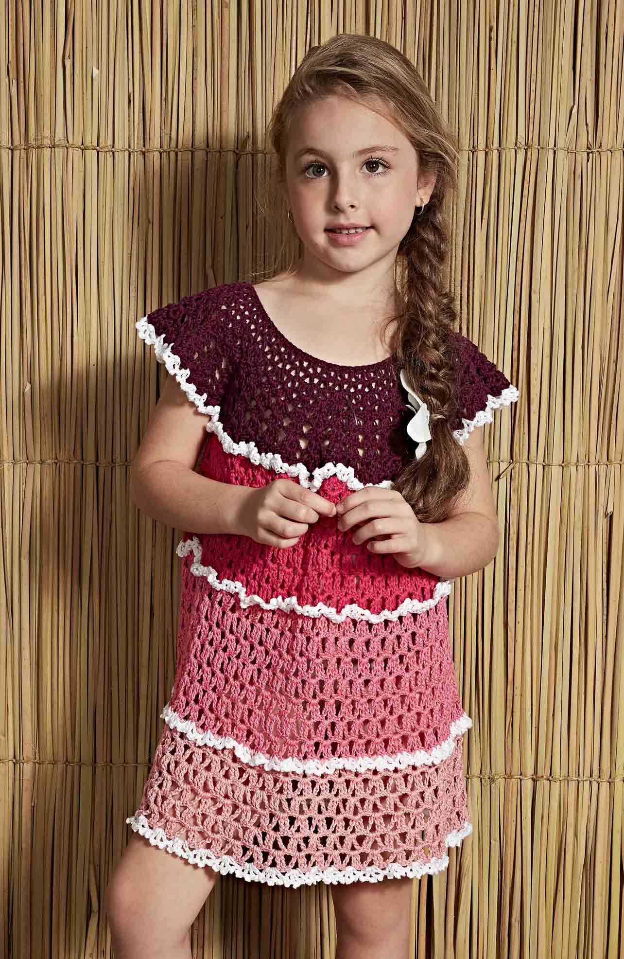 vestido de crochê infantil