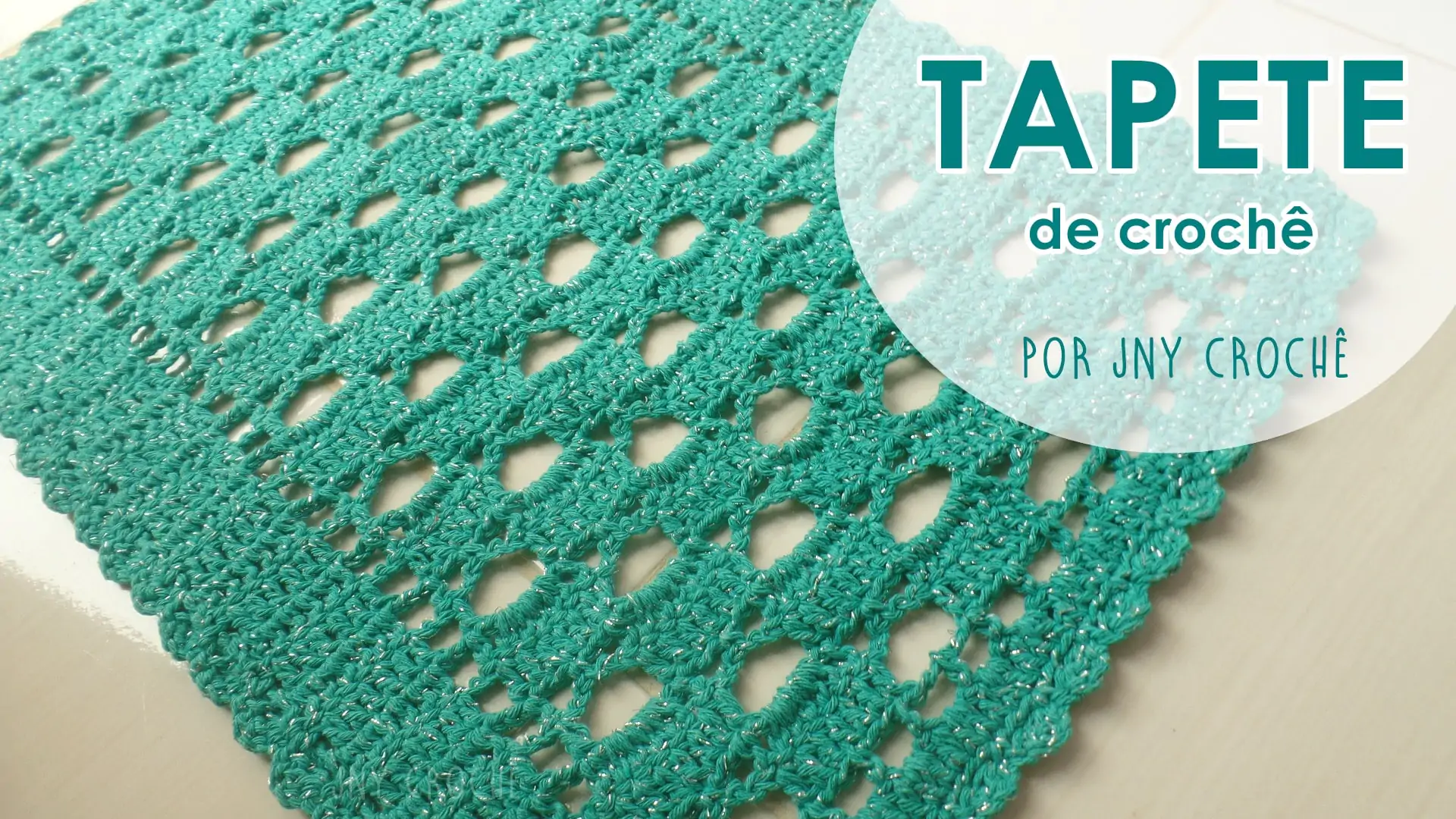 video de tapete de croche passo a passo