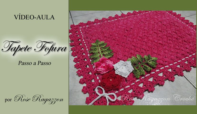 video de tapete de croche passo a passo