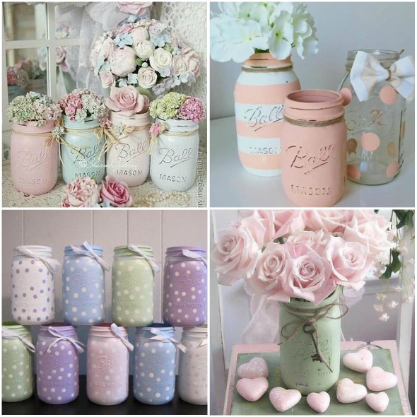 Estilo Rústico na Decoração: Potes de Vidro com Juta e Renda