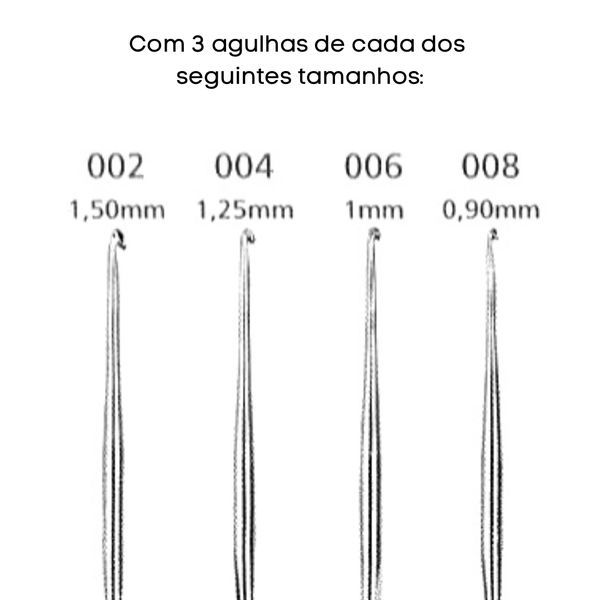 agulha de crochê numeração
