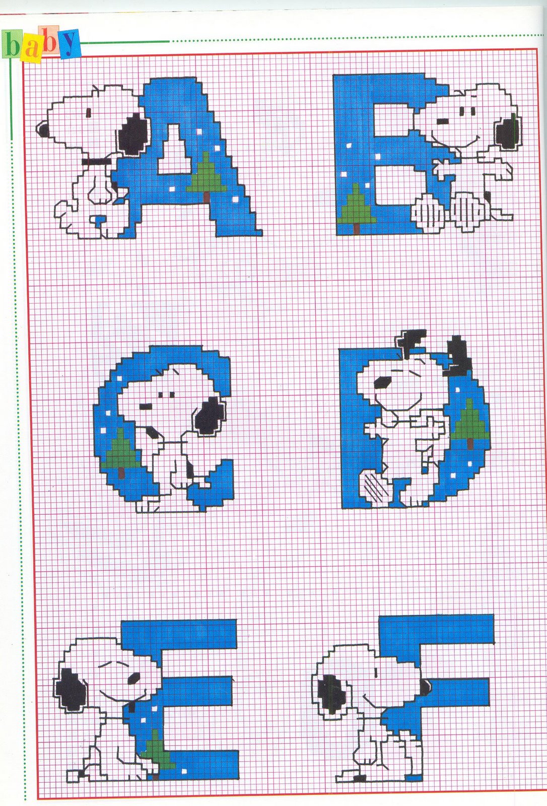 matriz ponto cruz infantil