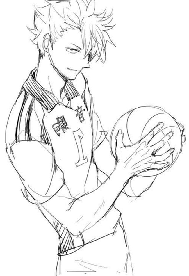 anime boy coloring pages