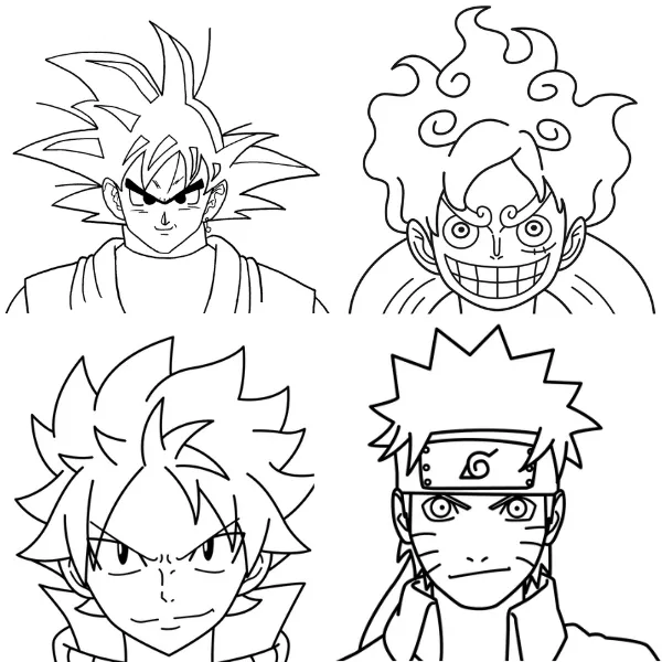 goku para colorir