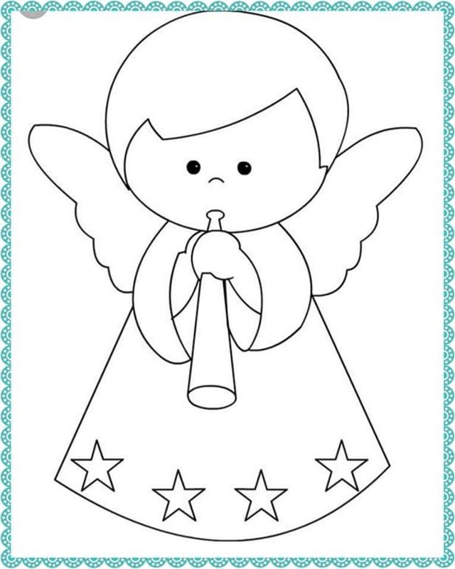 desenho de anjo para imprimir