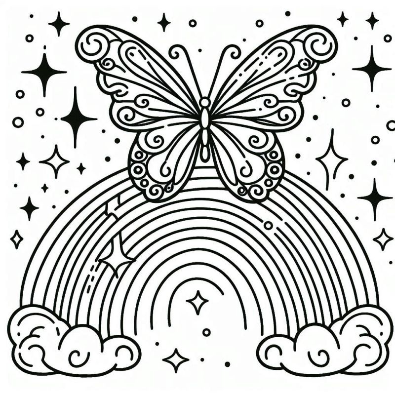 arco-íris para colorir pdf