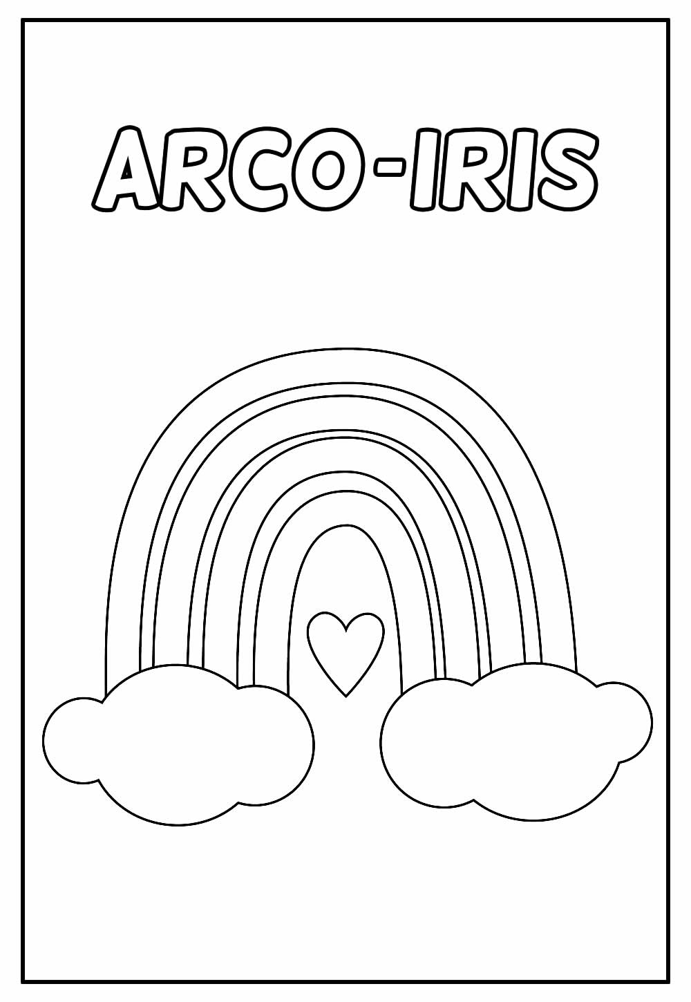 arco-íris para imprimir grátis