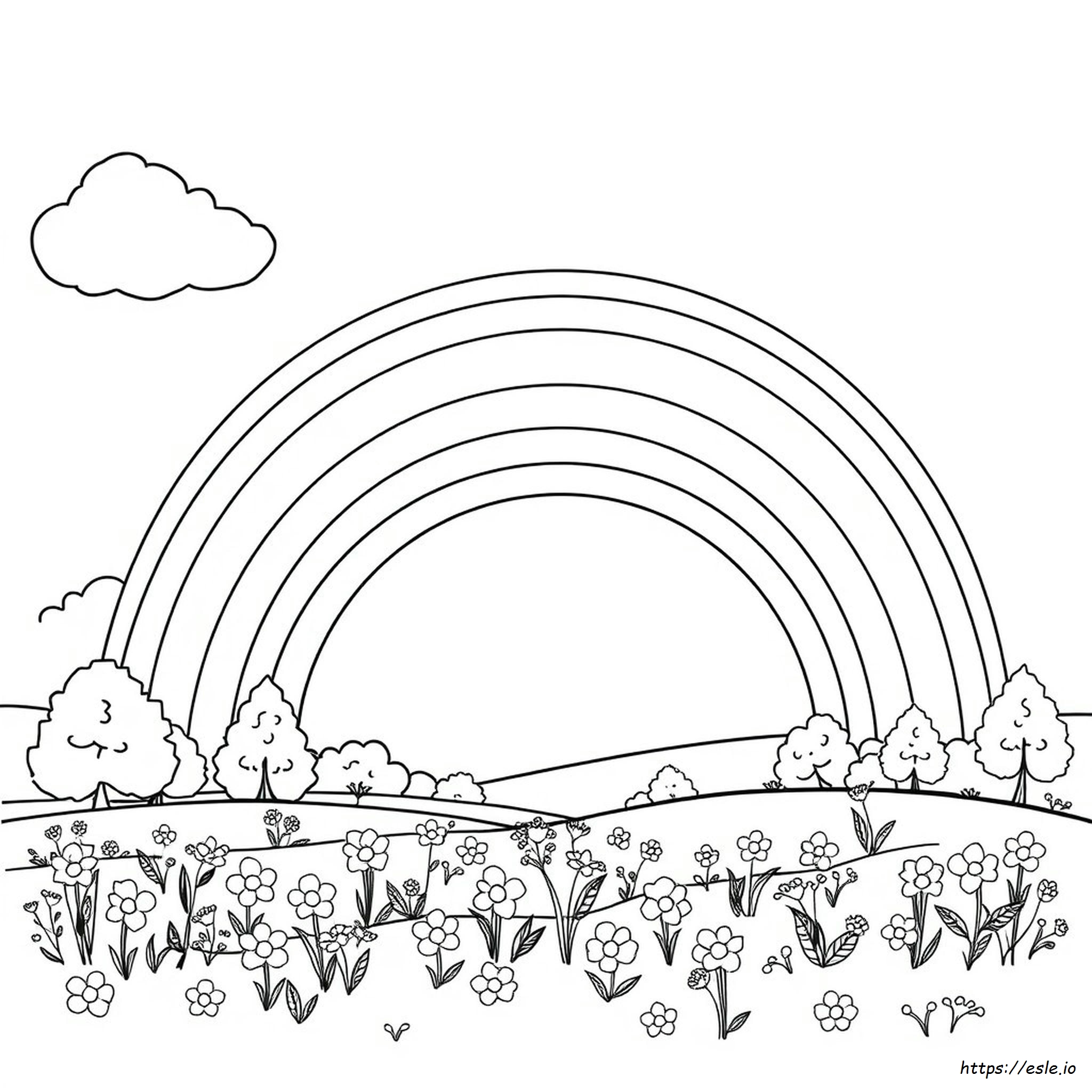 arco-íris boho para colorir