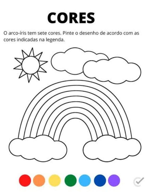 atividade arco-íris educação infantil