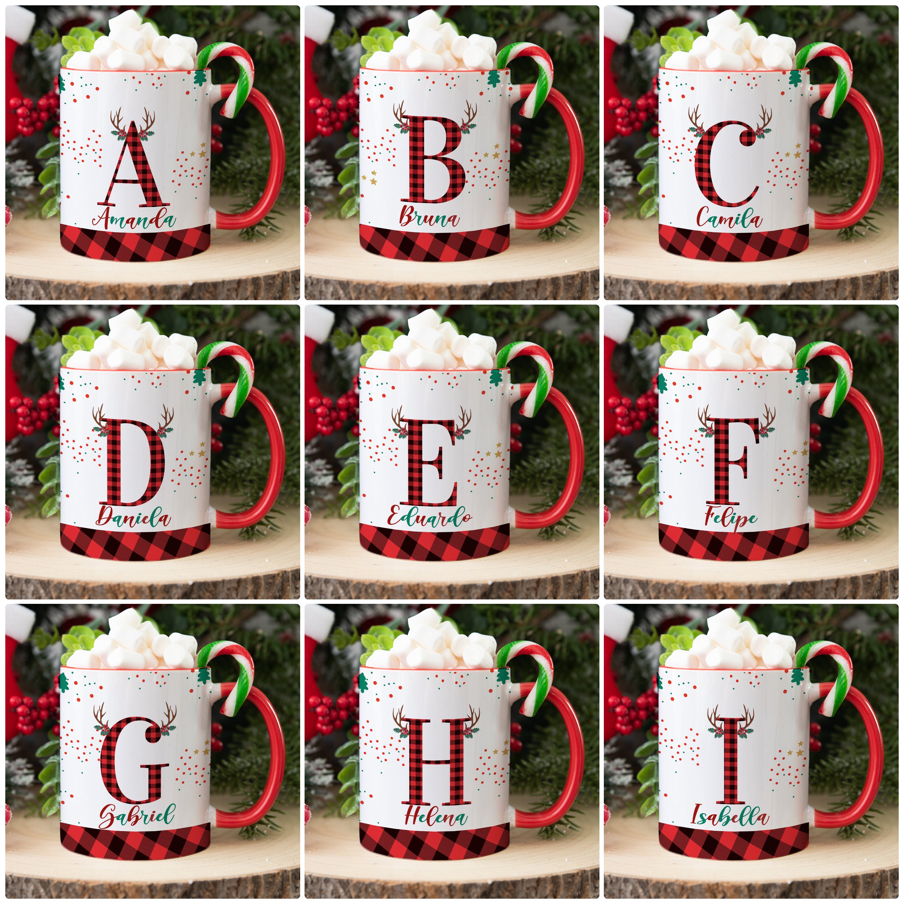 estampa caneca natal sublimação