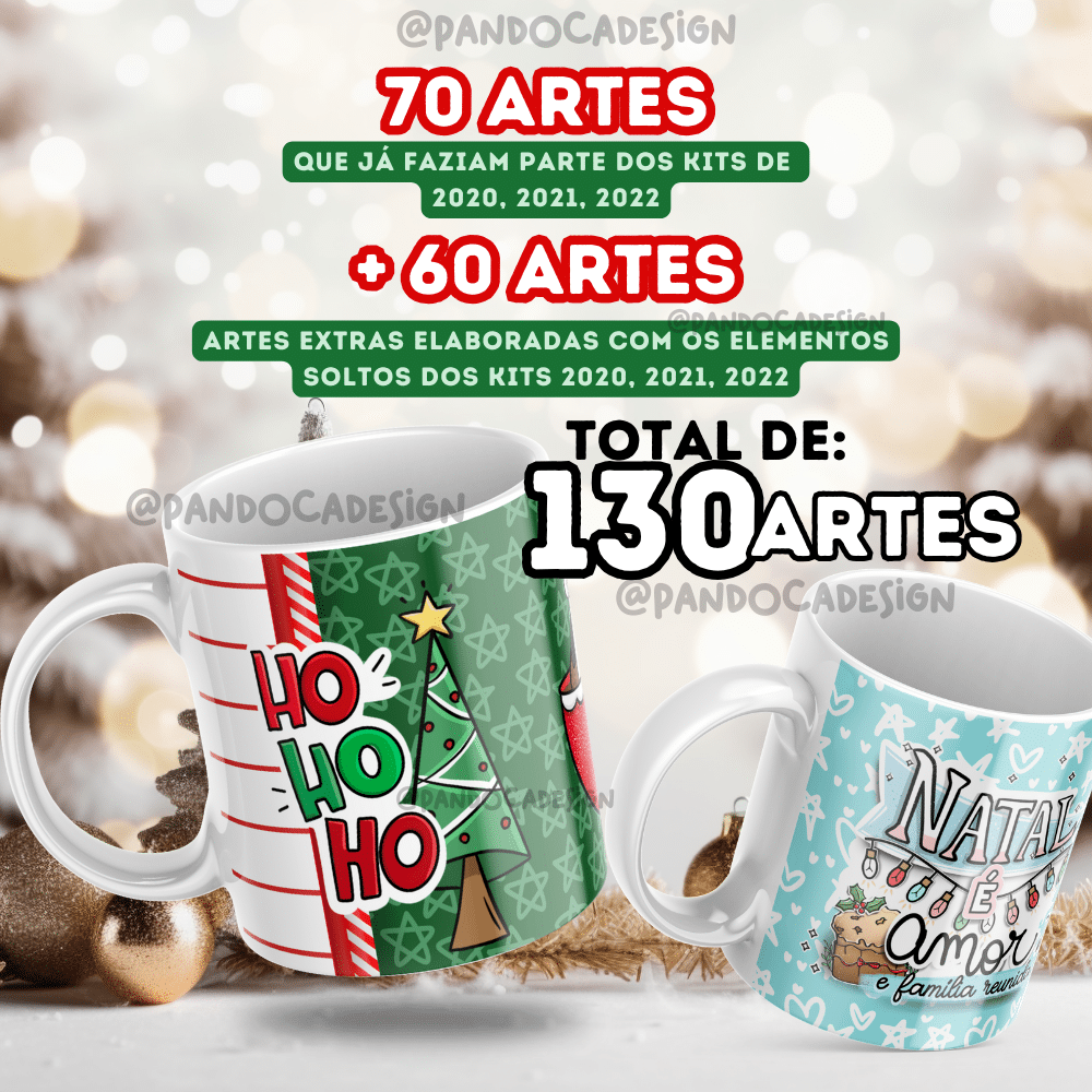 desenho caneca natal para imprimir