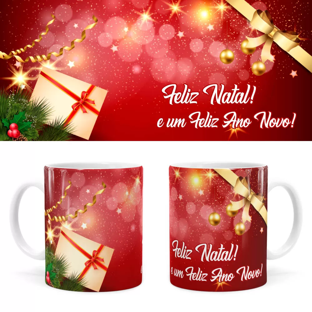 desenho caneca natal para imprimir