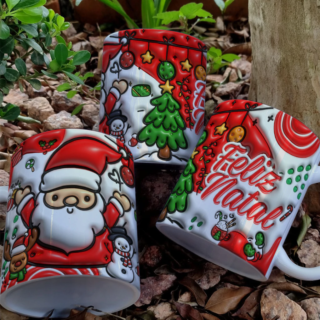 desenho caneca natal para imprimir