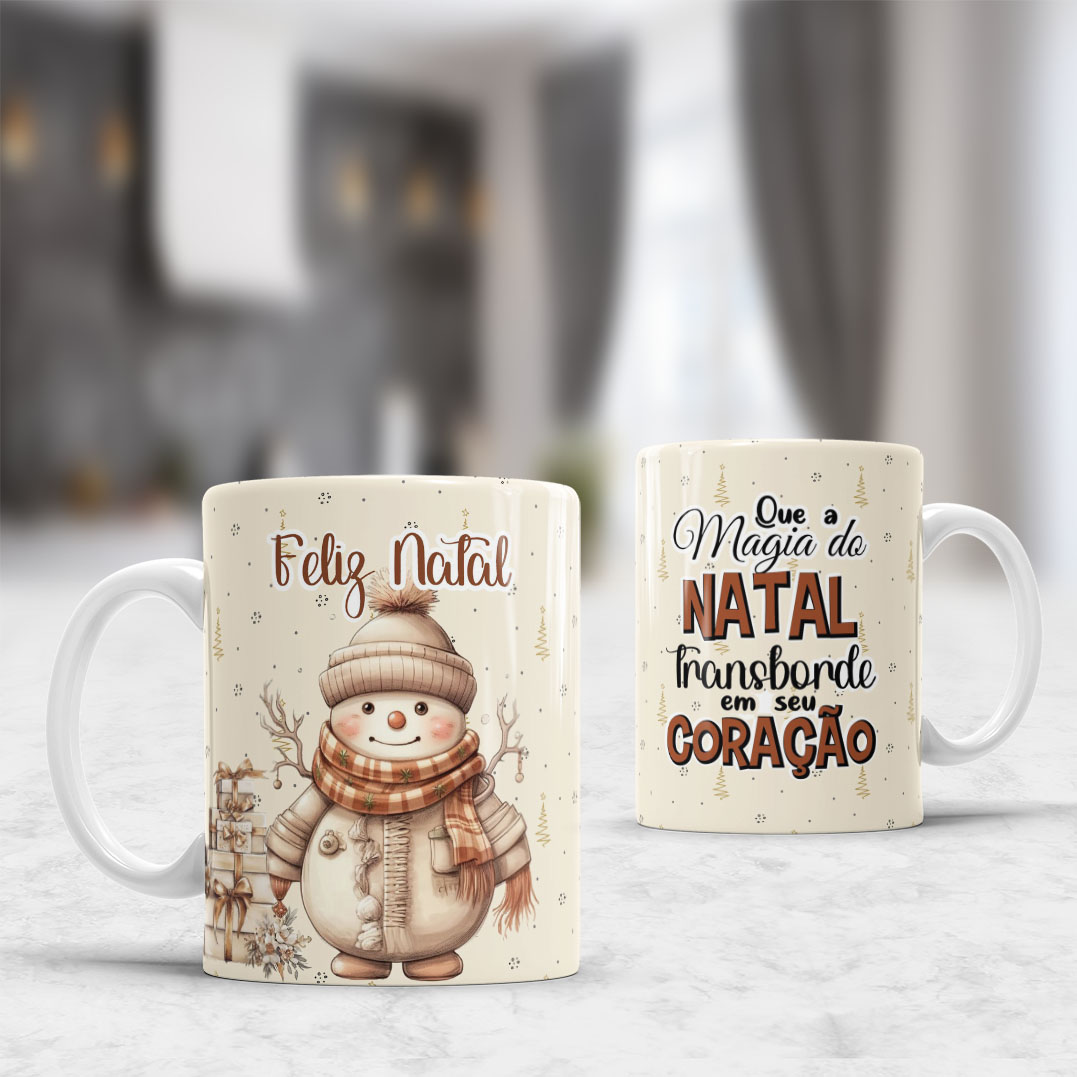 template caneca natal