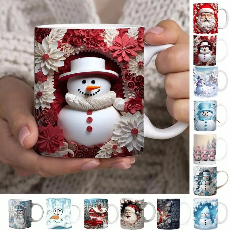 estampa natal caneca png