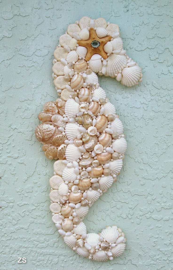 quadros de parede com conchas