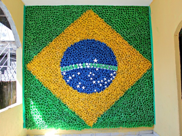 decoração com as cores do Brasil