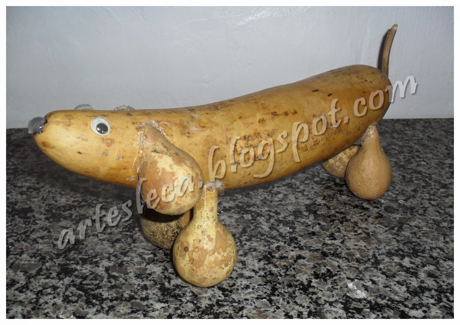 pintura em cabaça comprida