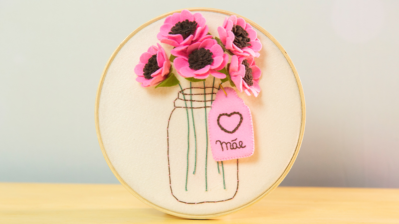 artesanato em feltro dia das mães