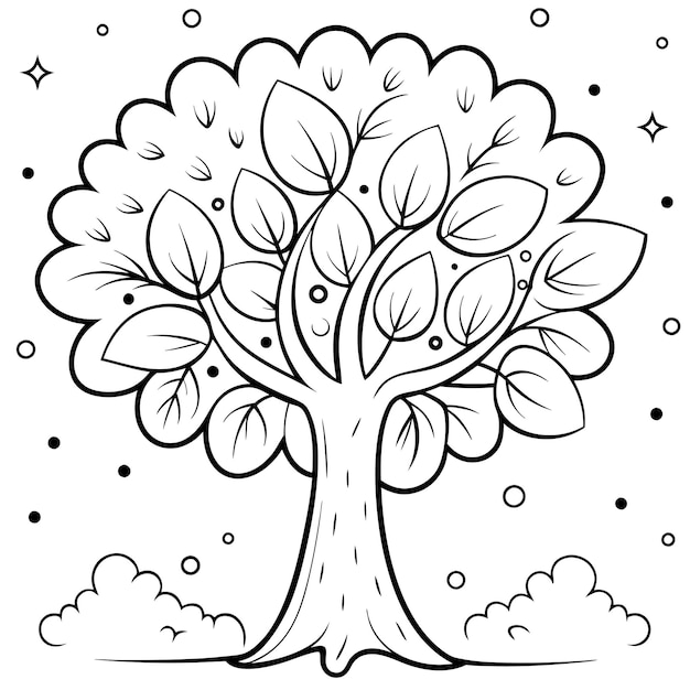 desenho de árvore para pintar
