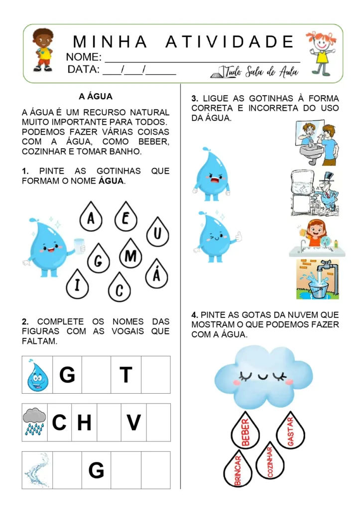 artesanato dia da agua educacao infantil