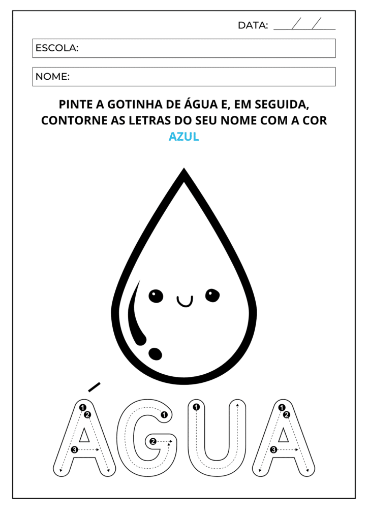agua na educacao infantil
