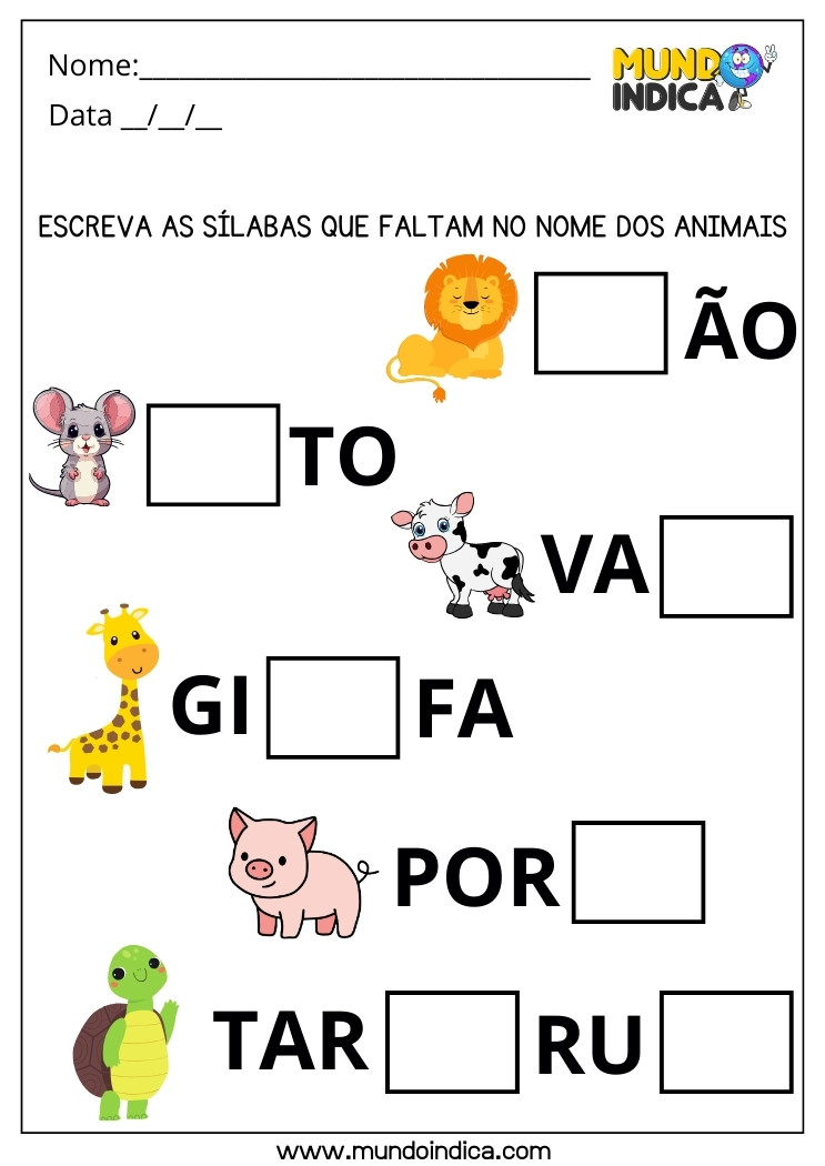 exercícios de alfabetização para imprimir grátis