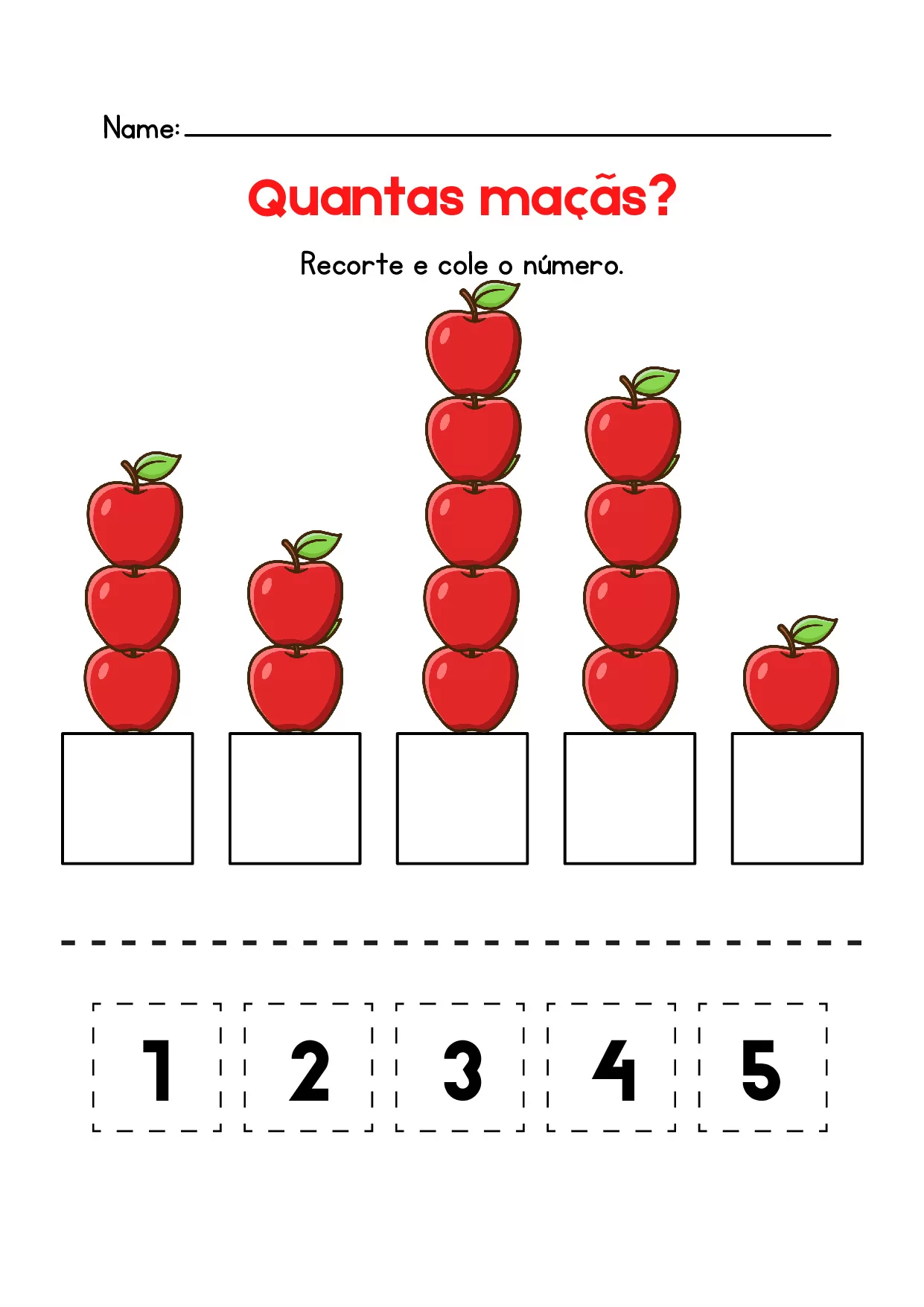 contagem para educação infantil