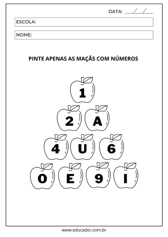 contagem para educação infantil