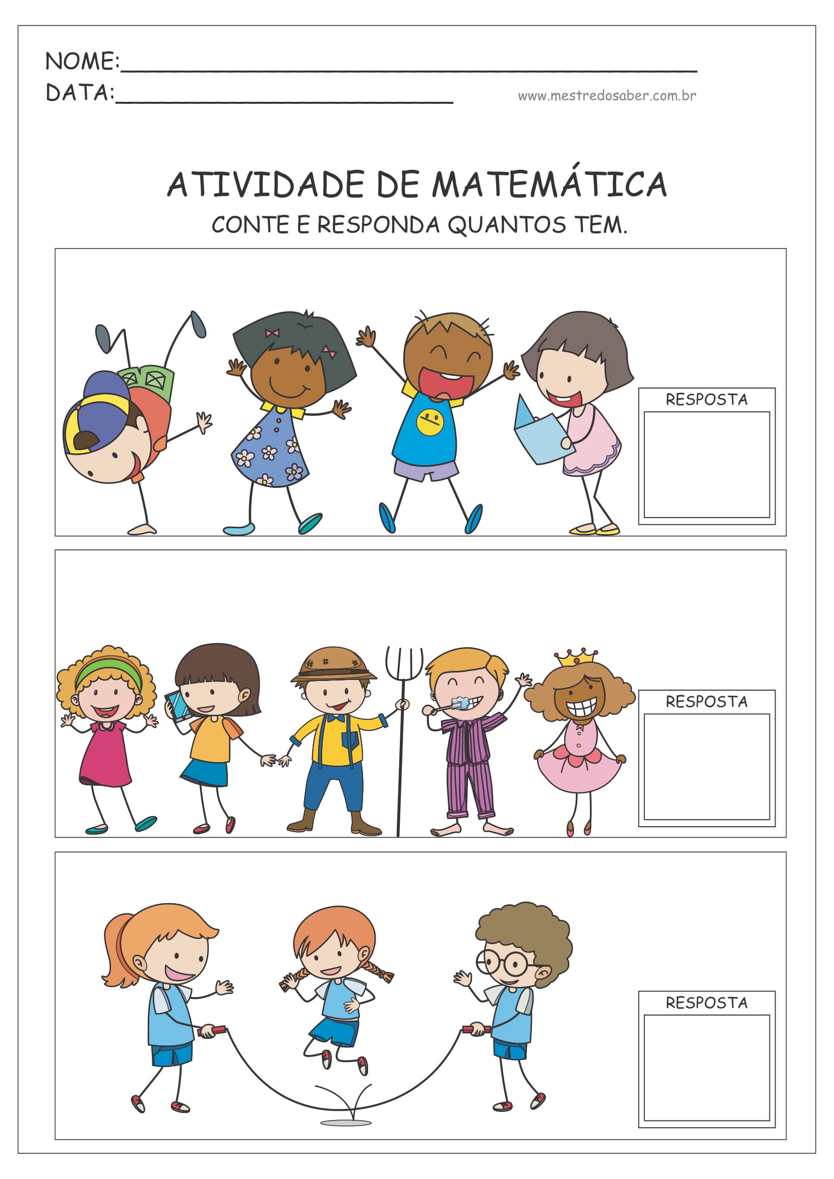atividades lúdicas com números