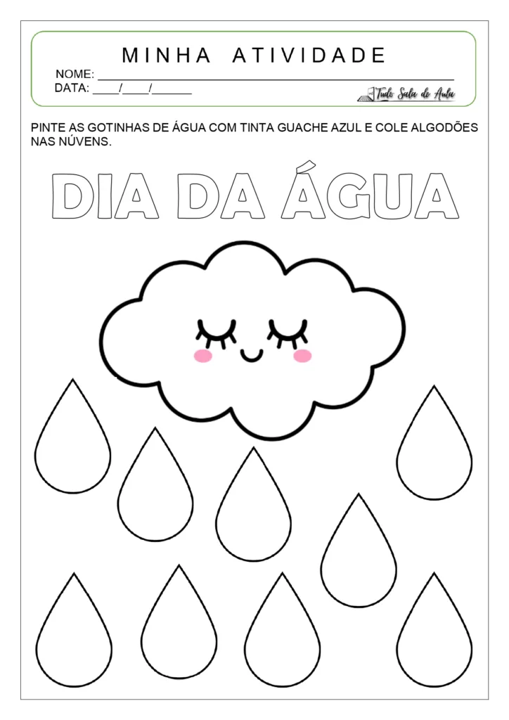 arte dia da água educação infantil