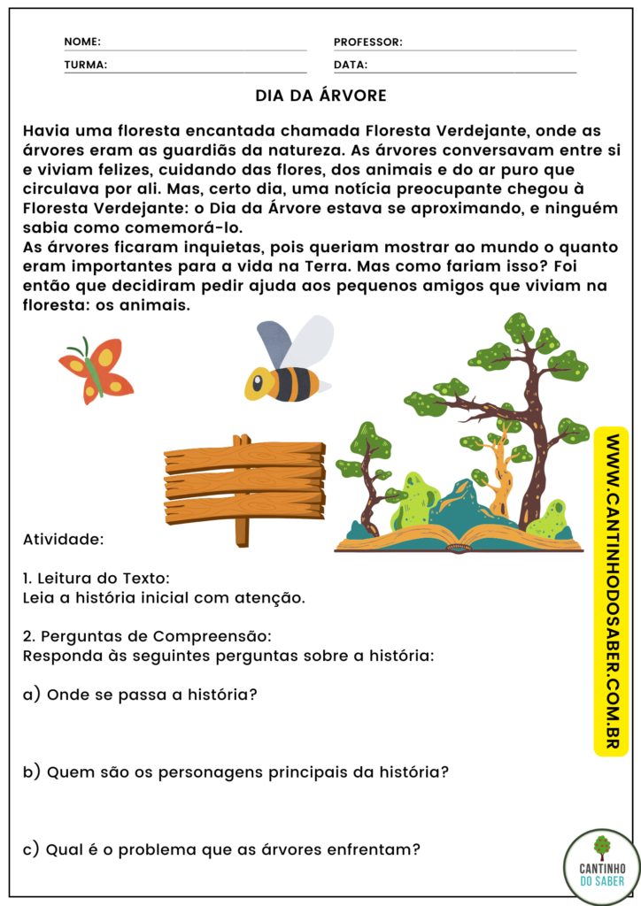 atividades dia da árvore 2 ano ensino fundamental