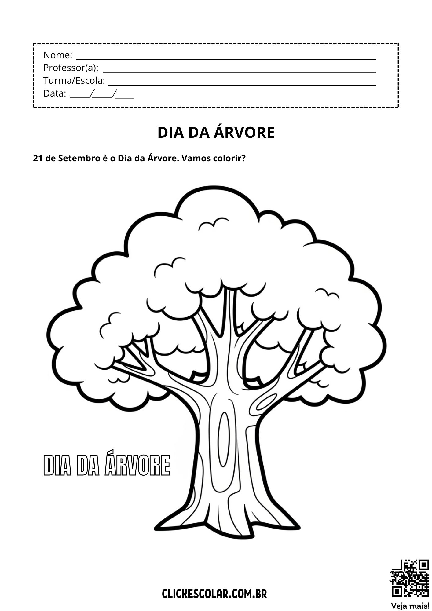 dia da árvore atividades para crianças 2 ano