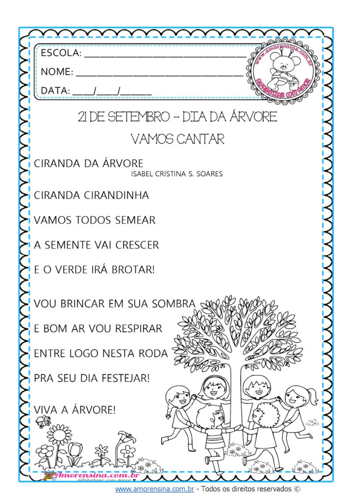 ciências naturais dia da arvore 2 ano