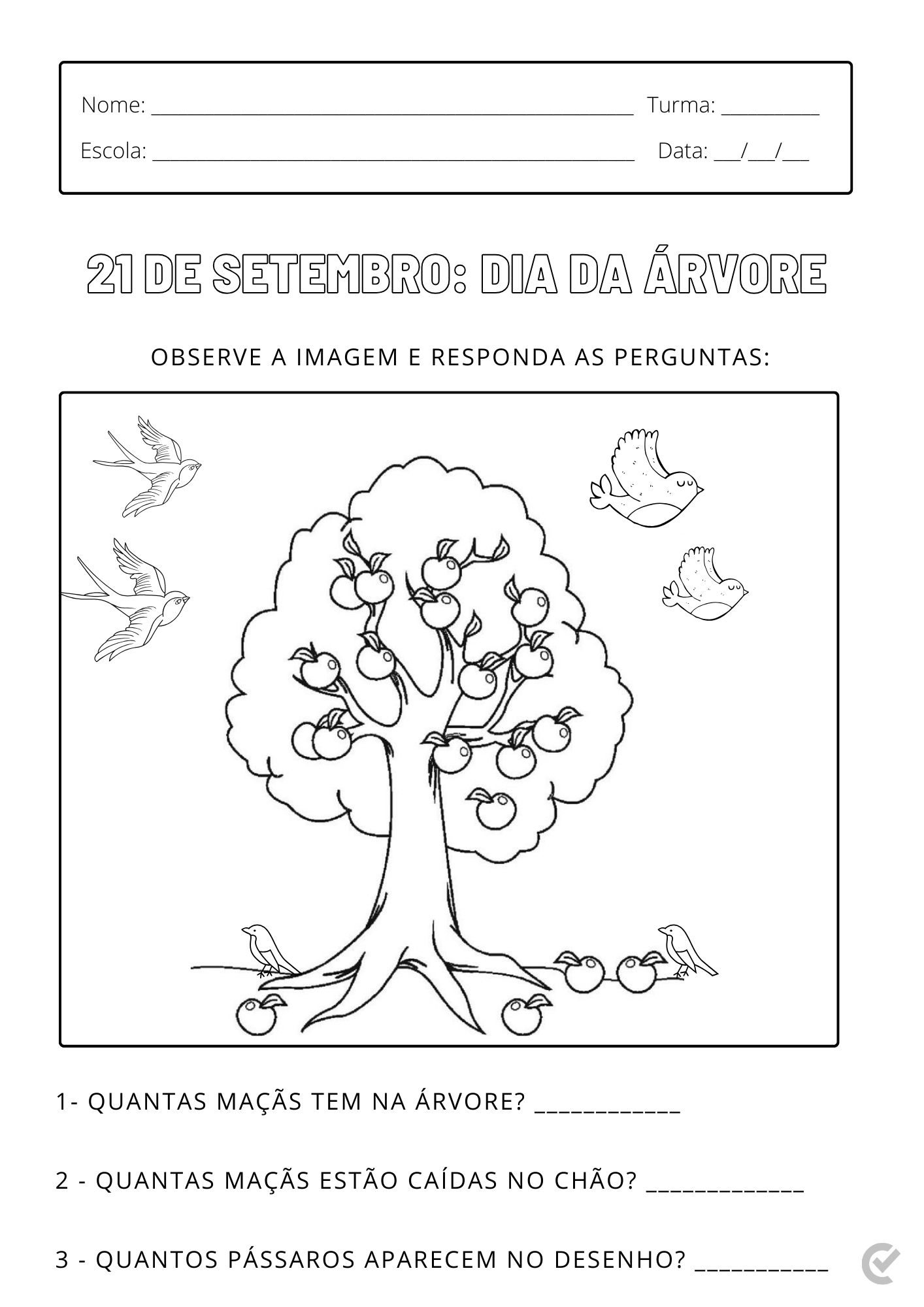 conscientização ambiental 2 ano dia da árvore