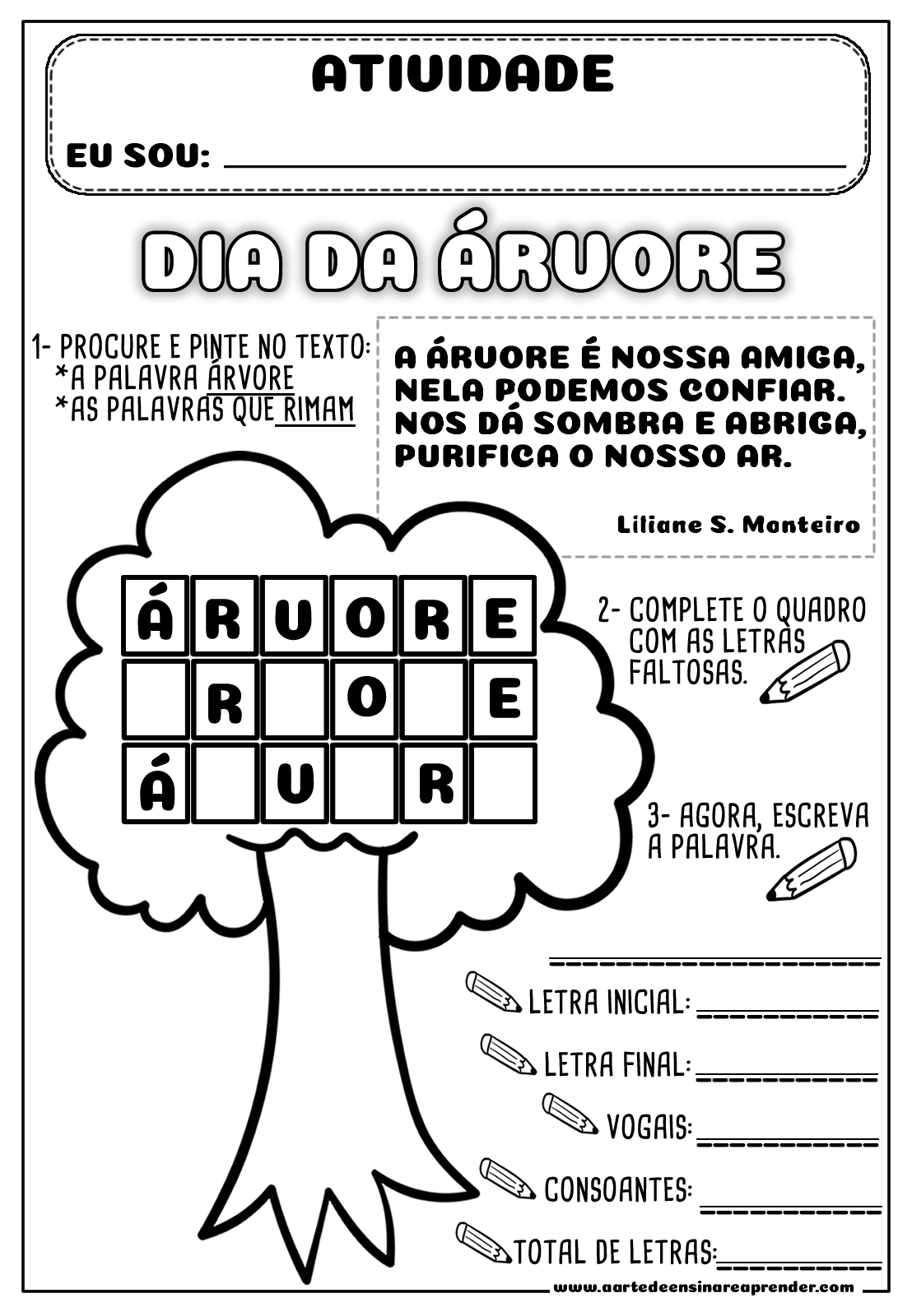 dia da árvore atividades lúdicas 2 ano